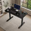 Bureau debout électrique blanc de 55 po x 24 po, réglable en hauteur avec planche à découper pour la maison et le bureau-199805803-199805804