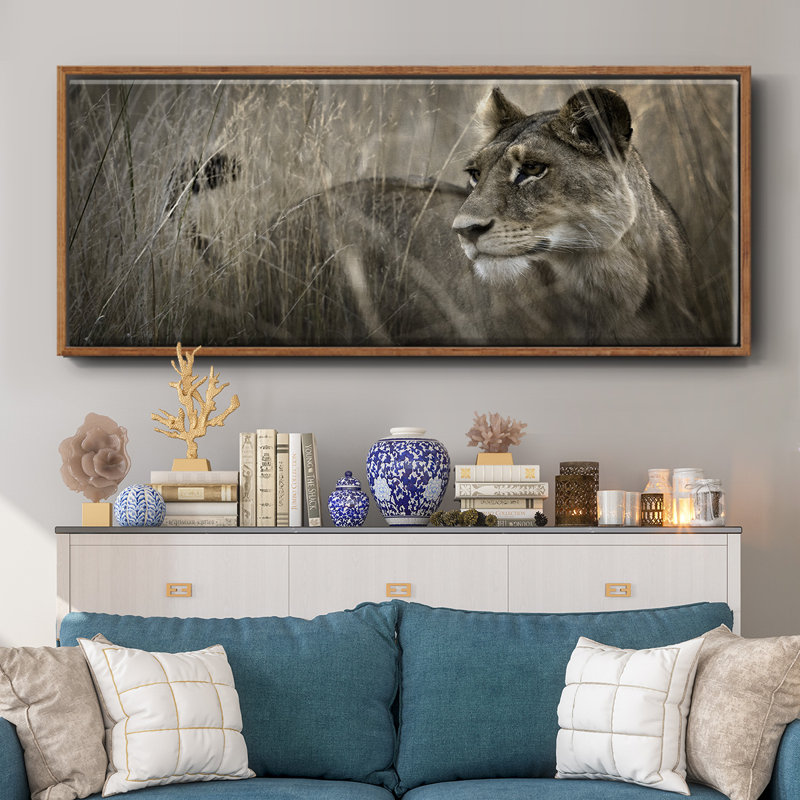 Tall Grass Alpha- Framed Canvas