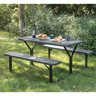 Carmilla Picnic Table by Arlmont & Co.