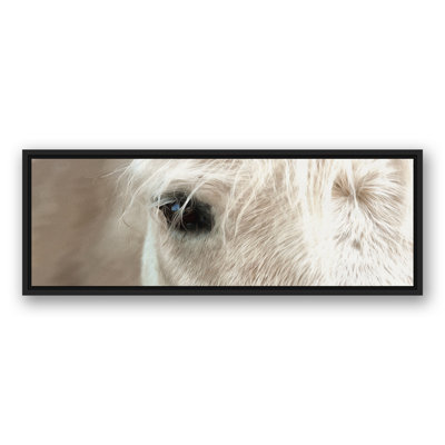Doux cheval blanc, reproduction sur toile