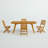 5 Piece Outdoor Patio Dining Sets Includes a Rectangle Acacia Wood Table and 4 Folding Side Chairs, 40x72 Inch, Natural Oil-117540789-133067785