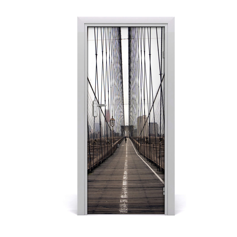 On Brooklyn Bridge Door Decal