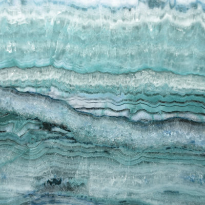 " Mystic Stone Aqua Teal " by Lisa Argyropoulos