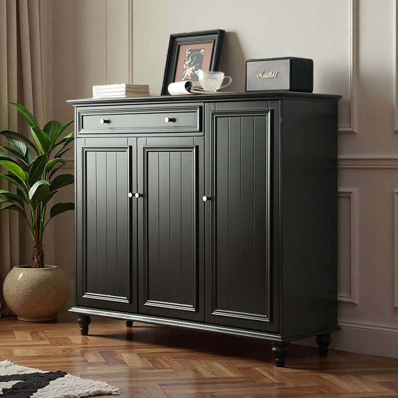 Armoire de rangement pour chaussures Hyland, Noir