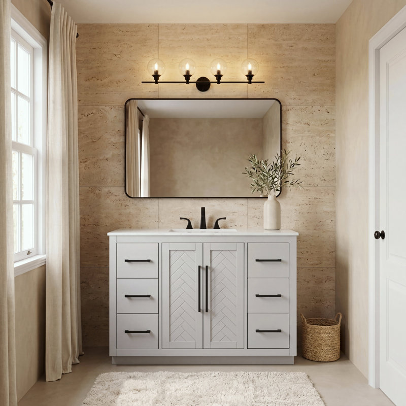 48 inch Single Bathroom Vanity, Gray