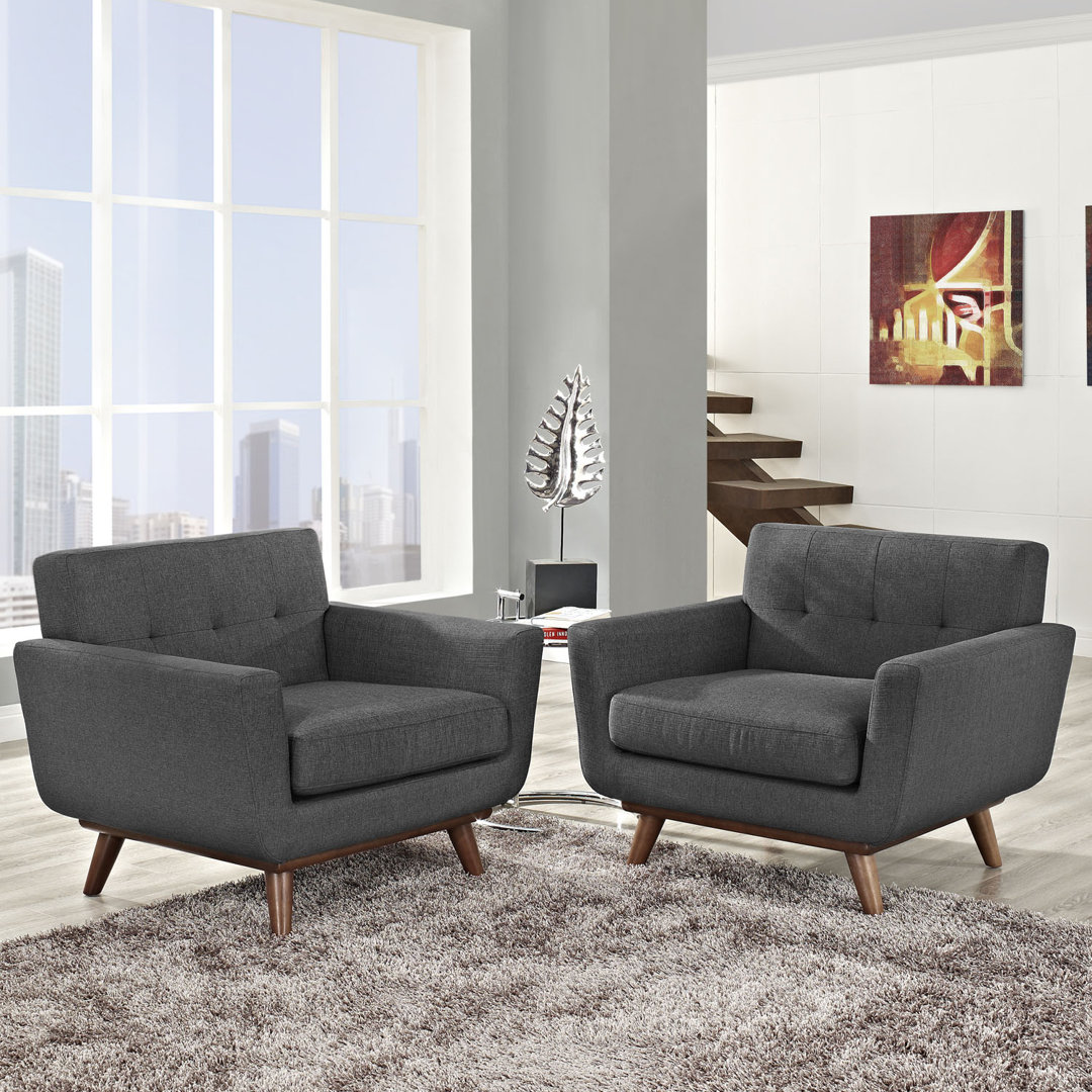Carson Carrington Sigtuna Mid-century Modern Sloping Armchairs (Set of 2) Modway 