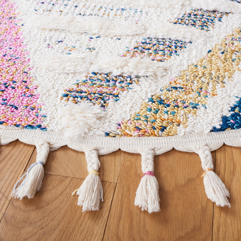 Moroccan Fringe Shag Performance Moroccan Rug, Rectangle 4' x 6'