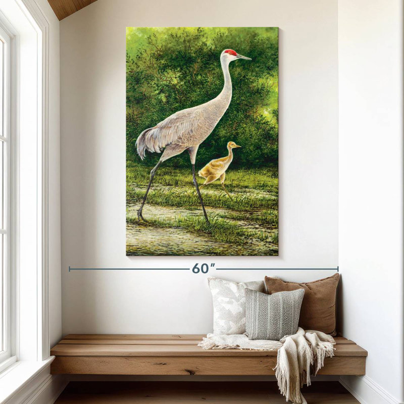 Brampt Strolling Cranes, 51" H x 34" W
