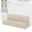 Lit escamotable mural Murphy avec canapé, tablettes, USB et lumière-440934302-440934303