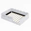 Lit double tapissier sur pied pleine grandeur, gris clair