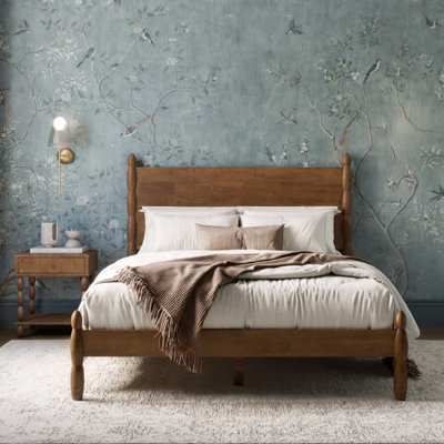 Ensemble de chambre à coucher en bois massif 2 pièces Eloise Busey