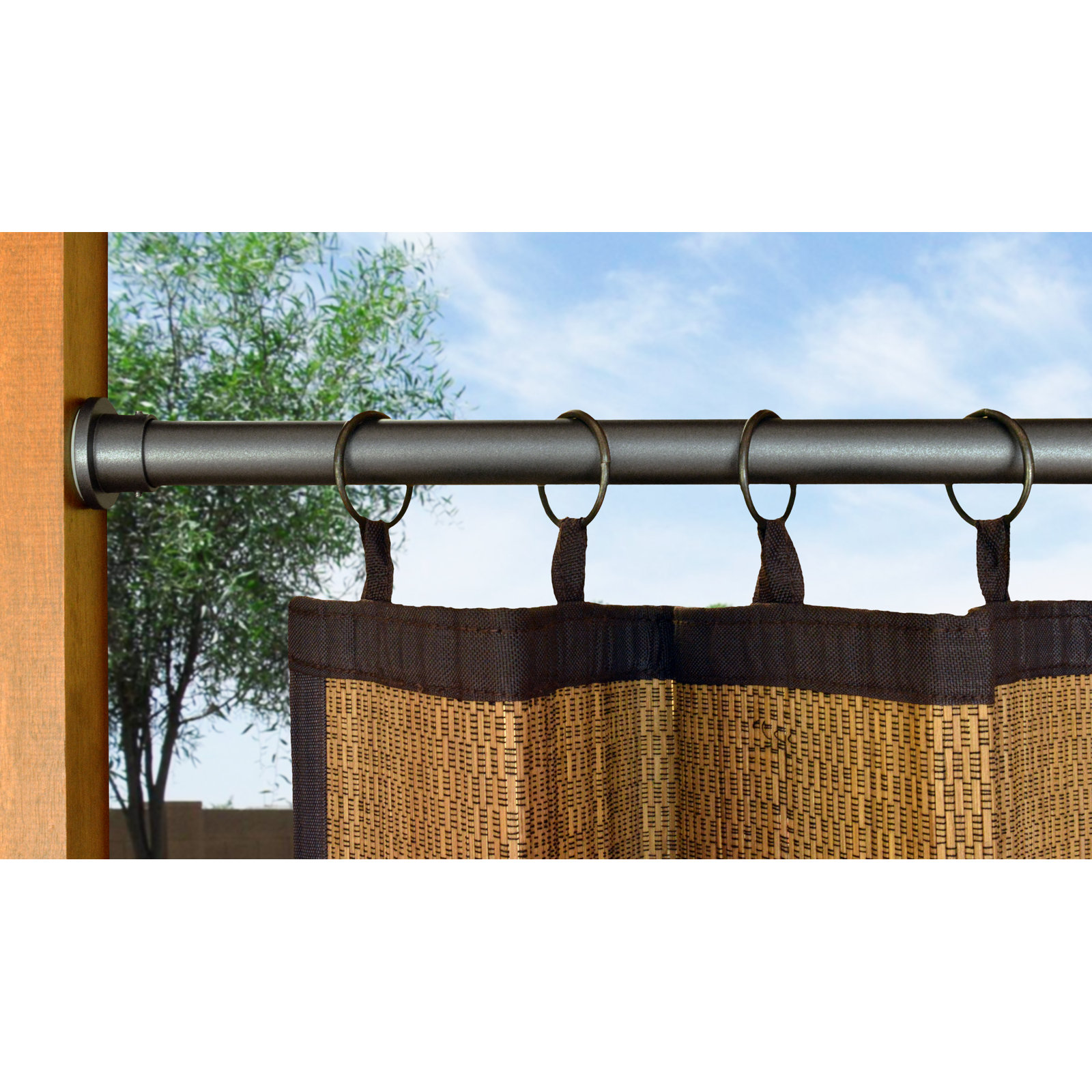 Armiyah Tension Rod, 28" - 48" W, Graphite