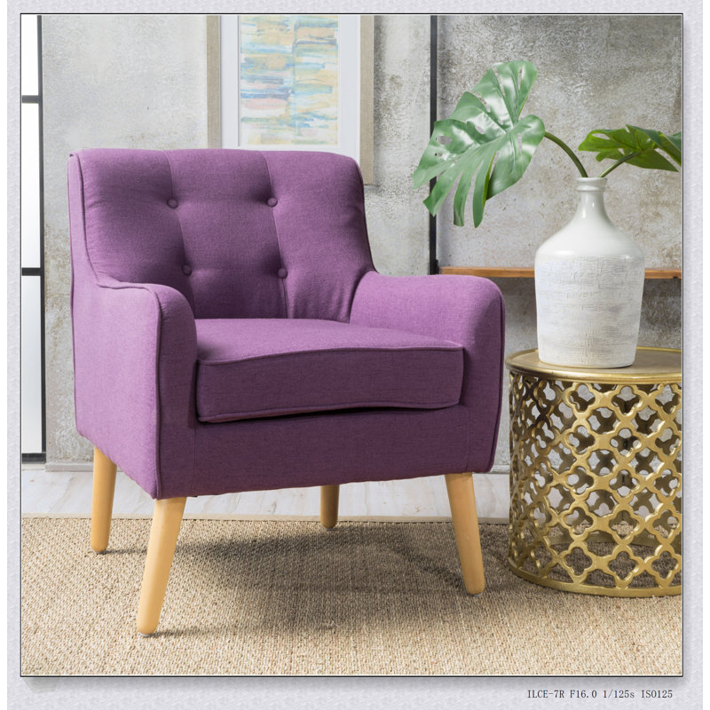 Chaise avec accoudoirs Mid-Century moderne avec rembourrage confortable et design élégant, parfaite pour rehausser la décoration intérieure