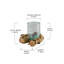 Vase en teck et verre Loon Peak®, vase cylindrique sur souche de teck naturel - décor rustique polyvalent pour fleurs fraîches, pot de fleurs succulentes et décorations bohémiennes, 13 po de long, 11 po de large et 7,5 po de haut