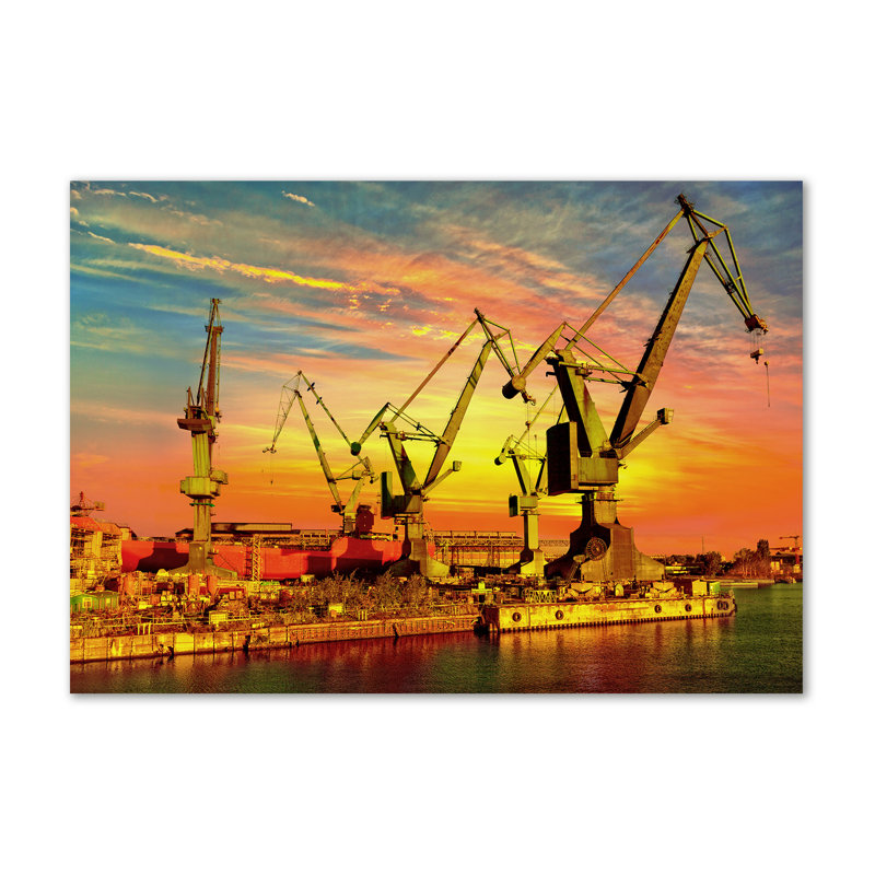 Shipyard In Gdansk - Wrapped Canvas Print