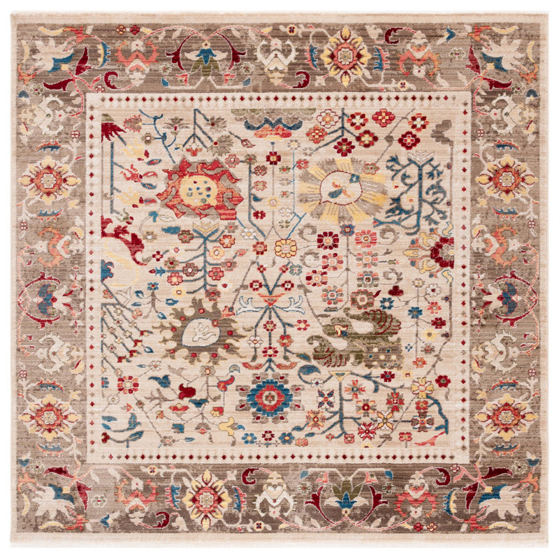 Vintage Look Area Rug, Square 201cm