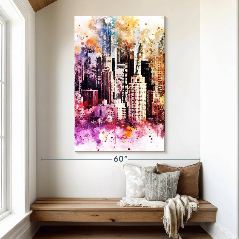 Aime Times Square Skyscrapers, 51" H x 34" W