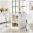 Tufted  Wingback  Modern Adjustable Modern Swivel Height Barstools Counter Stool For Kichen Island  Set Of 2 ,White