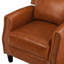 Fauteuil inclinable en cuir véritable à grain supérieur manuel H 43,7 po x l 28,7 po Evridiki-1329280131