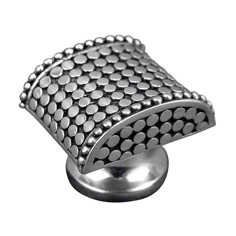 Tiziano Geometric Knob, Vintage Pewter, 1.25" H x 1.25" W x 1" D