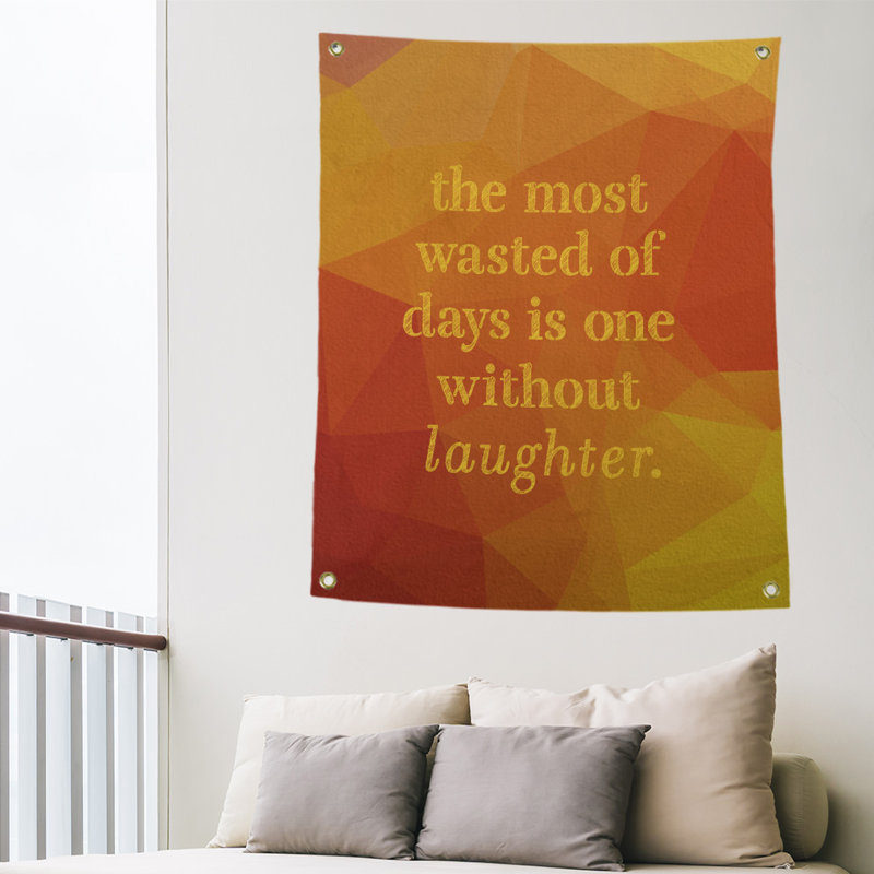 Tapisserie en polyester en faux gemme de rire, H 80 po x l 59 po, Jaune ambre