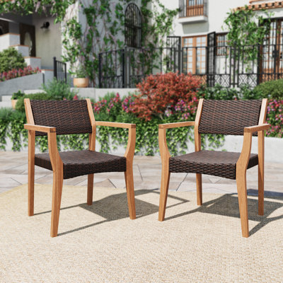 Chaise de salle à manger d'extérieur empilable