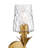 1-Light Steel Gold Dimmable Wallchiere Wall Sconce with Clear Wave Glass