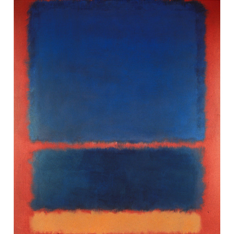 Blue, Orange, Red 1961, 32" H x 28" W