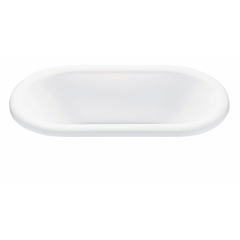 Melinda Freestanding Soaking Bathtub, White, 23.5" H x 30.5" W x 65.5" L