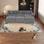Canapé modulaire en chenille spacieux avec repose-pieds, canapé gris moderne pour le salon