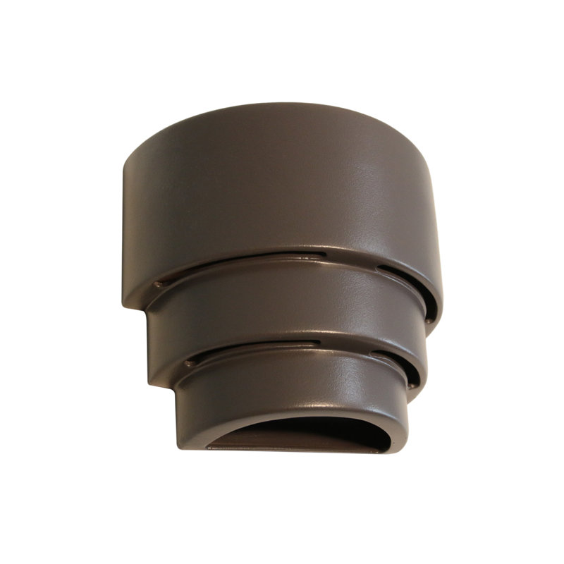 Dara Ceramic Flush Mounted Sconce, Dark Bronze