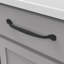 Poignée à poignée Refin Rustic Collection - 7-9 / 16 "Poignée d'armoire centre à centre en fer noir - Quincaillerie Craftsman pour tiroirs et armoires-116299538-116299530