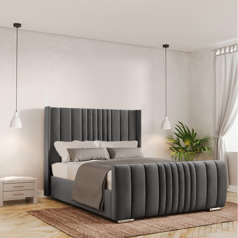 Bastin Upholstered Ottoman Storage Bed, Kingsize (5'), Asphalt