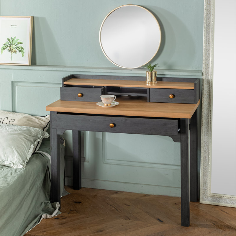 Connellsville Writing Desk, Light Oak/Black