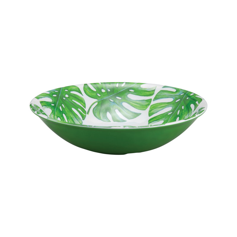 Spokane Monstera Melamine Salad Bowl