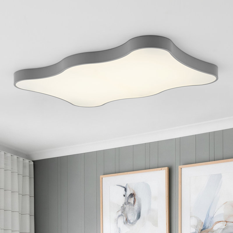 Acrylic Flush Mount, Grey