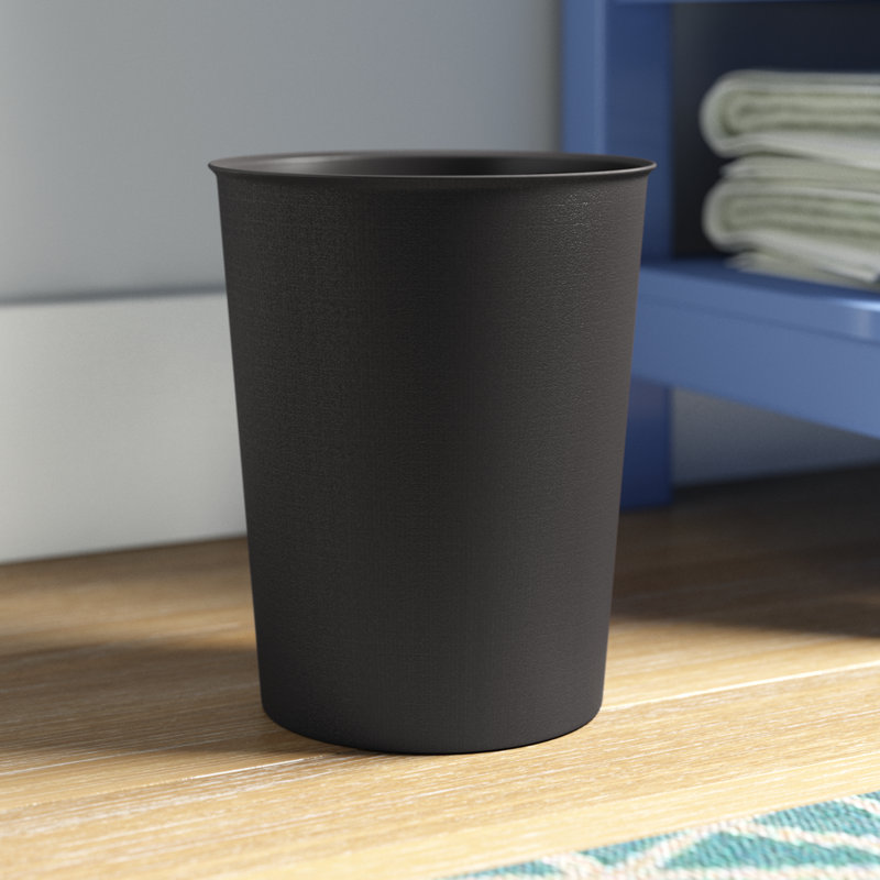 1.5 Gallon Compact Waste Paper Basket, Black