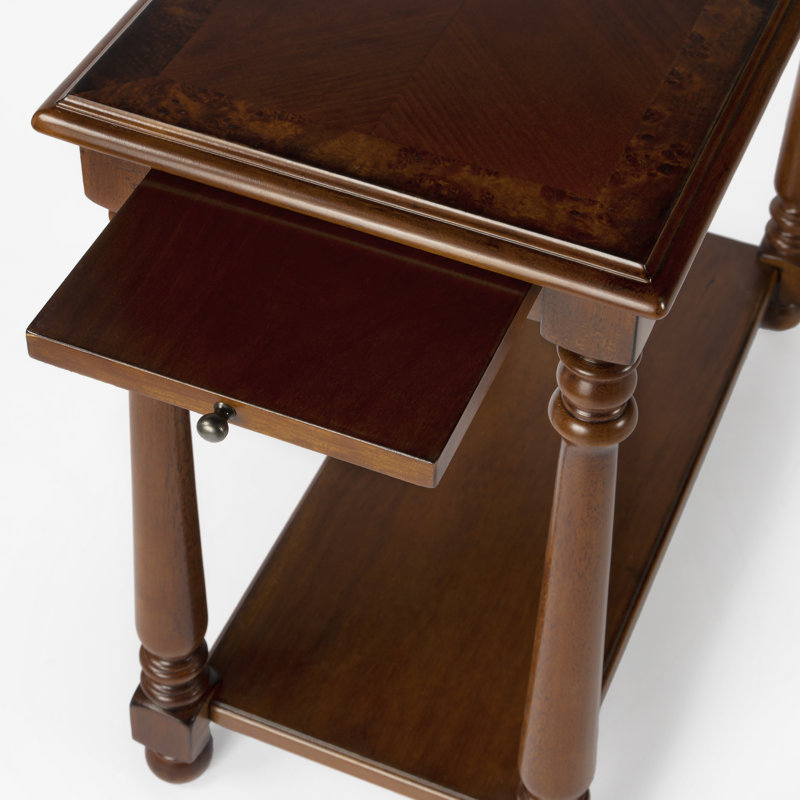 Devane CastleWood Side Table, Burl