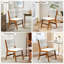 Ensemble de 2 chaises rembourrées avec pieds en bois d'hévéa pour la salle à manger, la cuisine et le salon.-750051646