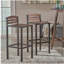 Ensemble de 2 tabourets d'extérieur en bois d'acacia Milos