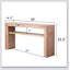 Console rustique en bois massif avec tablette de rangement