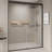 KISRAIS 56-60 In. W X 72 In. H Double Sliding Shower Door, Semi-Frameless Bypass Bathroom Sliding Door With 1/4" (6Mm) Tempered Glass For Walk-In Shower-108671448