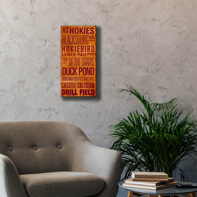 'Vt Text' by Art Licencing Studio Canvas Wall Art, 20 x 40"", 24" H x 12" W x 0.75" D