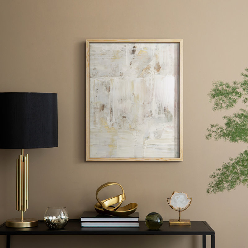 Reproduction encadrée Milky Patina II - bois massif, Naturel, H 30 po x l 24 po