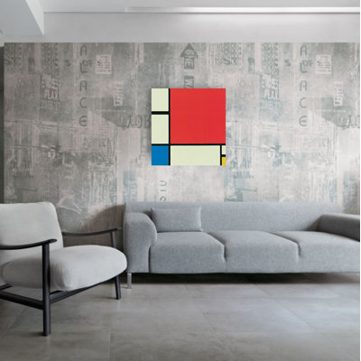 Composizione In Rosso, Blu E Giallo by Mondrian - Single Picture Frame Print on MDF