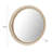 Frostley  Round Wood Wall Mirror with Beaded Detailing-1353079419