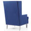 Élégante chaise longue bleue à accoudoirs carrés