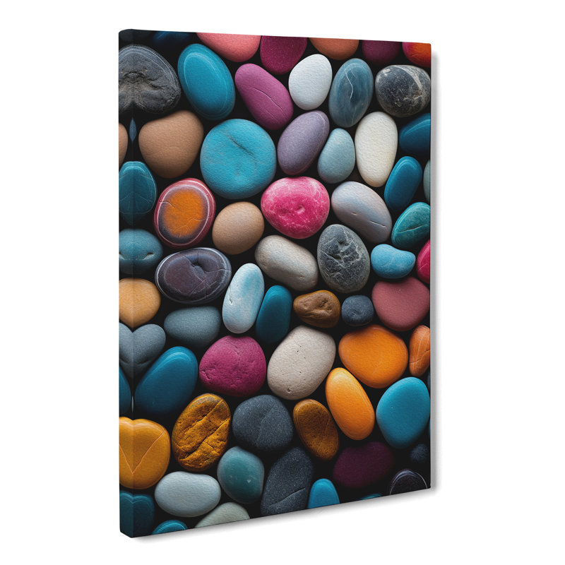 Pebbles Colour Field - Wrapped Canvas, 50cm H x 35cm W x 3cm D