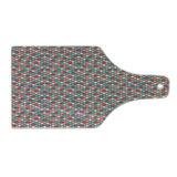 Ambesonne Geometric Tempered Glass Cutting Board Retro Style Checkered Multicolor