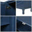 Buffet élégant bleu marine avec portes à motif ondulé - Rangement réglable à quatre portes pour le salon et au-delà